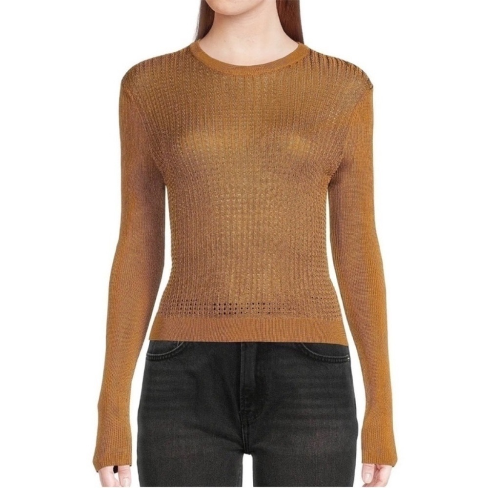 Free People H2O Crew Pullover in the Color Tiger Eye